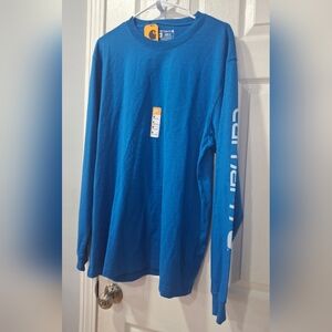 Carhartt Men's Vibrant Blue Long Sleeve Tee